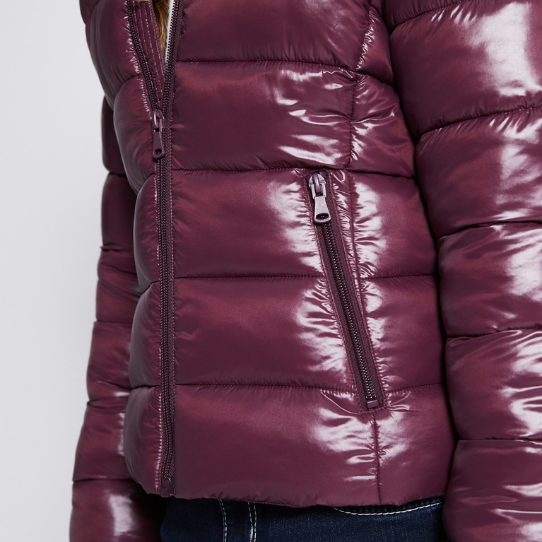Short puffer jacket "Nikki star" Light Burgundy